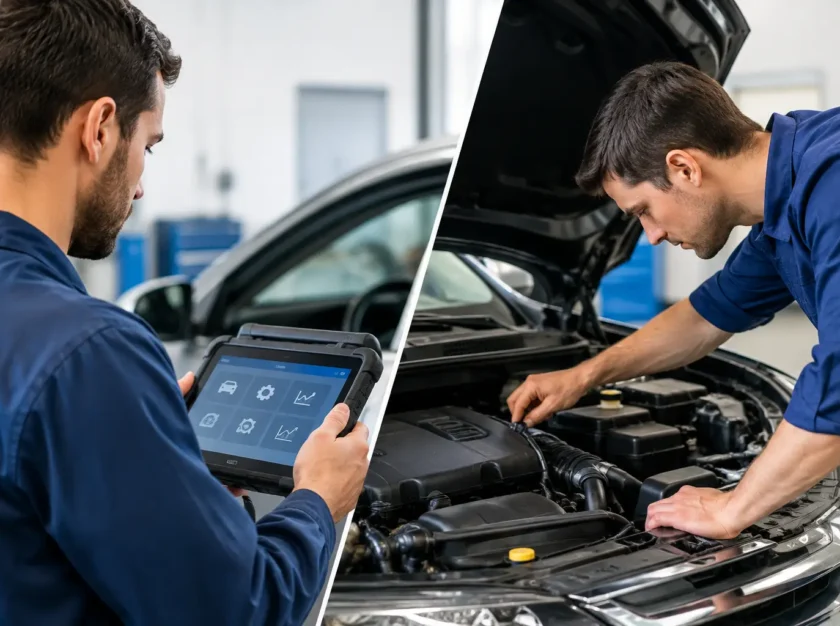 Diagnostic Scan Versus Manual Inspection
